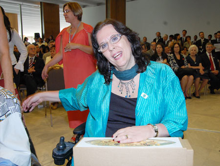Ros�ngela foi premiada na categoria Garantia dos Direitos da Pessoa com Defici�ncia