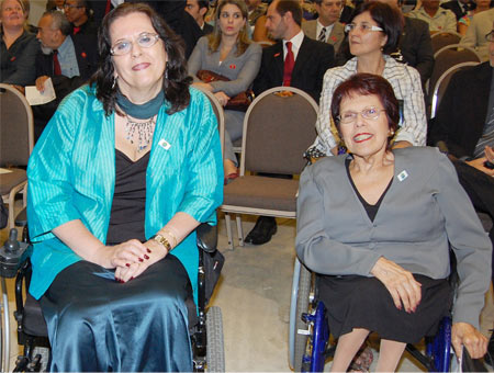 Ros�ngela Berman e Lilia Pinto � presidente do CVI-Rio