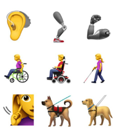 Apple propõe novos emojis para representar pessoas com deficiência